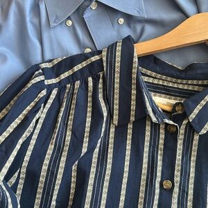 Treasure & Bond cropped button down shirt, size XL